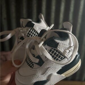 TODDLER BABY NIKE AIR JORDAN 4 RETRO (TD) WHITE / GREEN